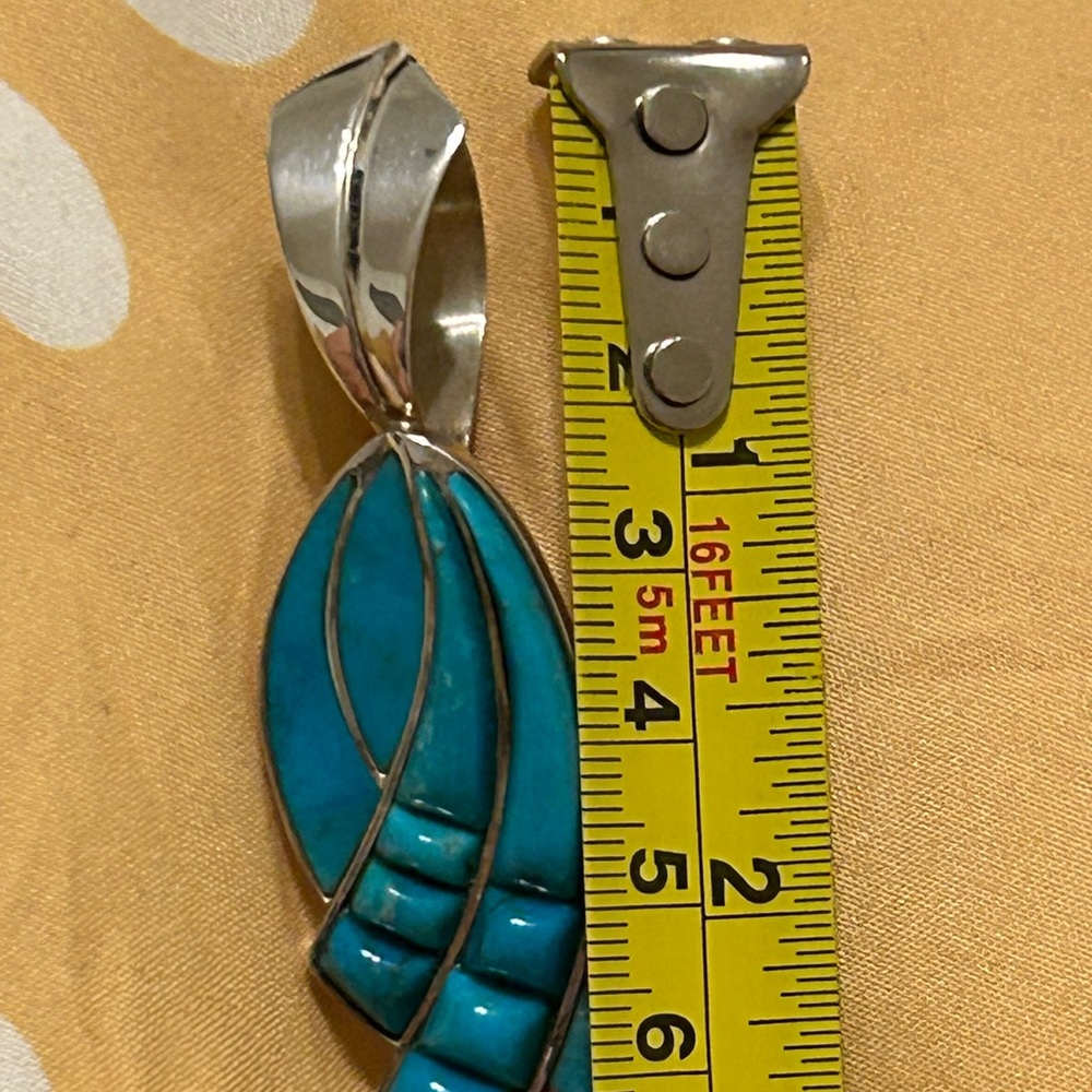 Jay King DTR Turquoise Inlaid Pendant - Picture 2 of 5